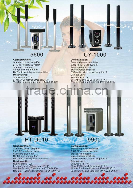 5.1 Home theater speaker with DVD/wireless speaker factory