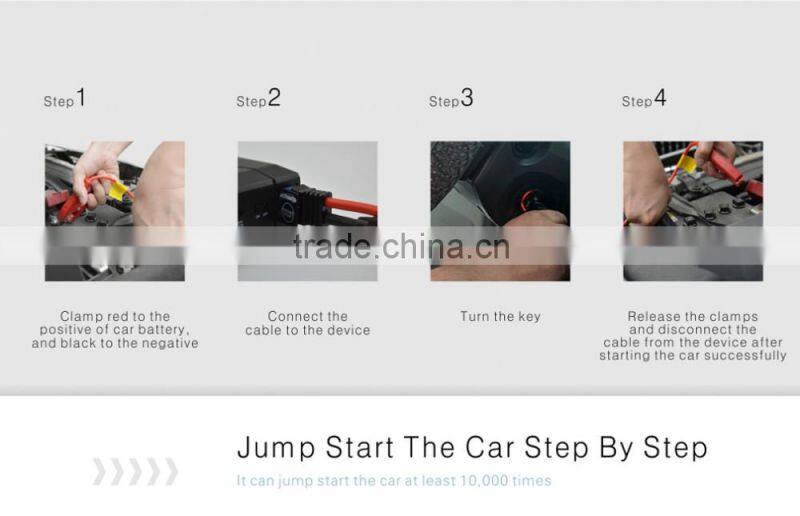 2016 new selling good design 13600mAh car jump starter power bank