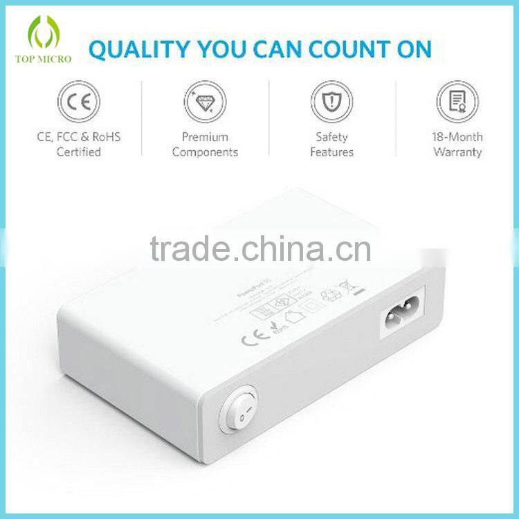 Wholesales 10A US/EU/UK/AU/KS Socket Multi Port USB Charger Station Wall Charger