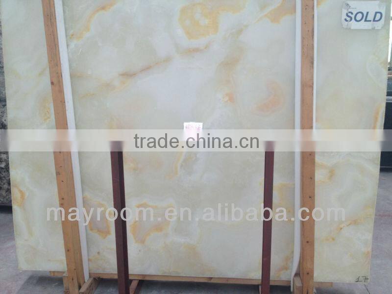 Delicate White onyx slab
