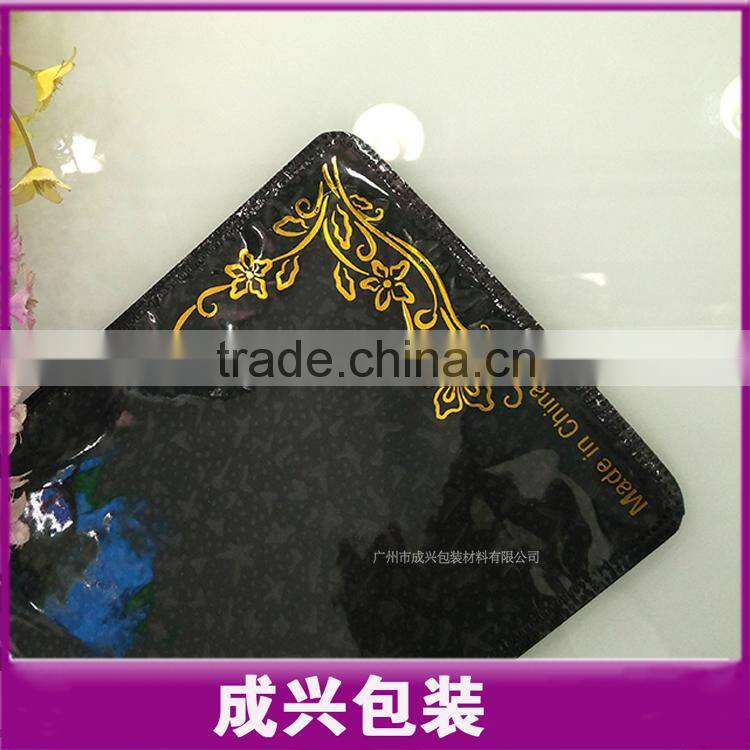 black zipper bag with printing/common design for iphone6 plus case/samsung NOTE5 phone case poly bag