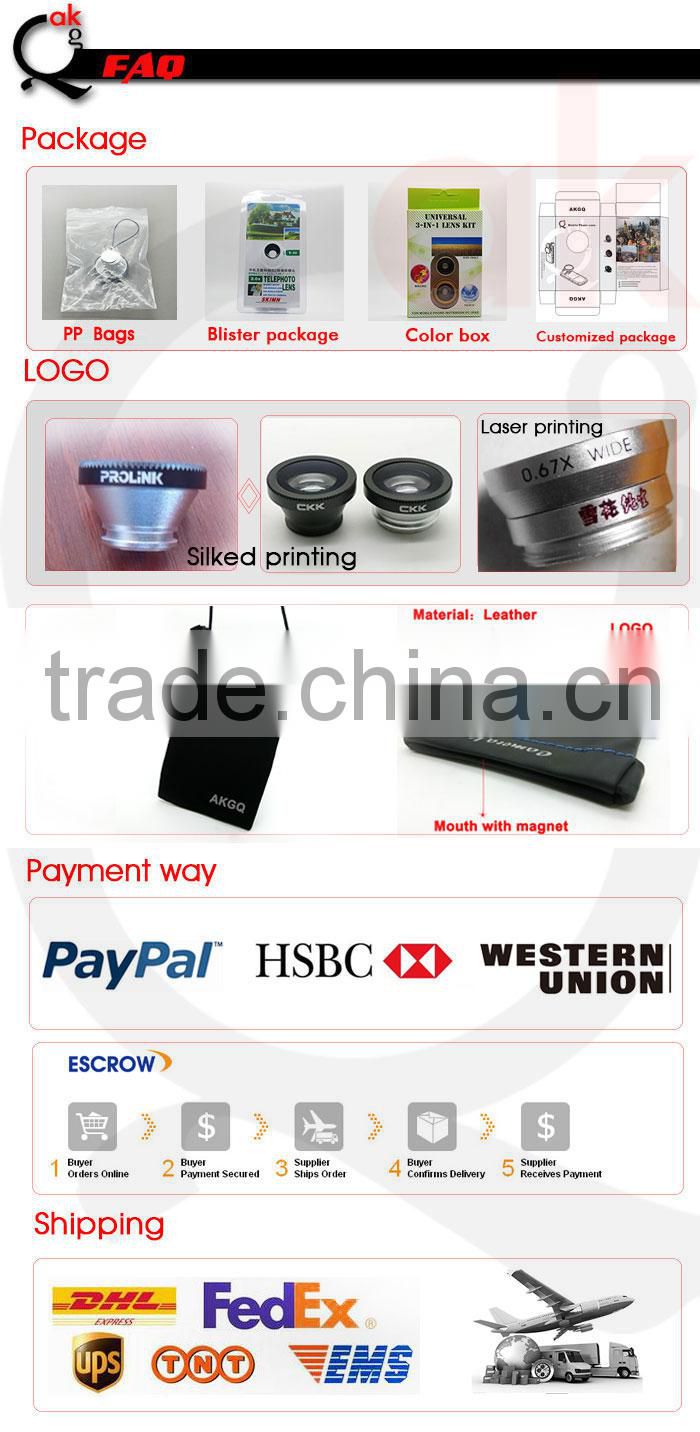 0.67x wide angle lens+macro lens selfie lense for iphone 6