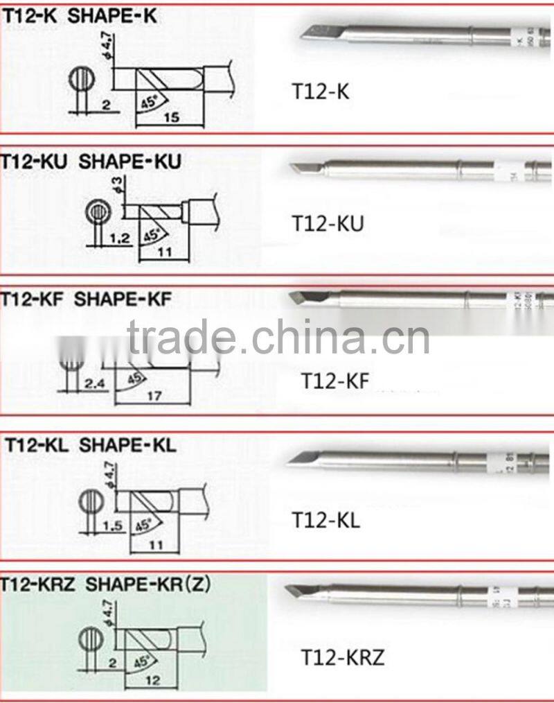 Lead Free Hakko T12 Soldering Iron Bits Solder Tips for FX-951 FX-952 Soldering Station