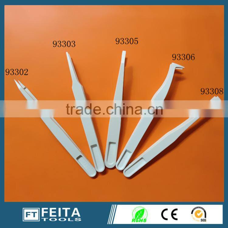 Cleaning tool ESD white Plastic tweezers /ESD Antistatic tweezers