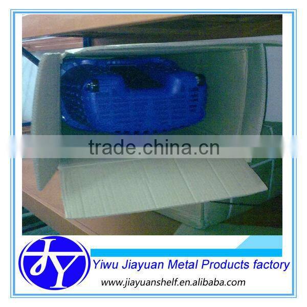 plastic market basket with two wheels and foldable handle bar