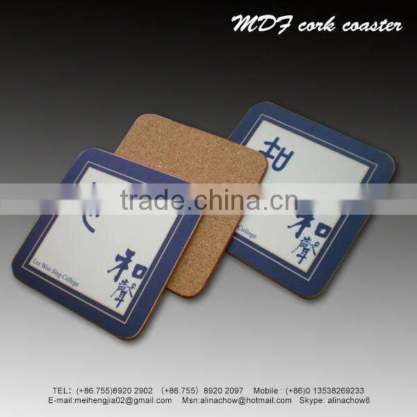 Special shape advertising cork coaster