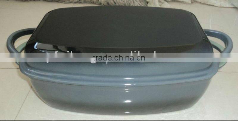 cast iron enamel griddle and roaster