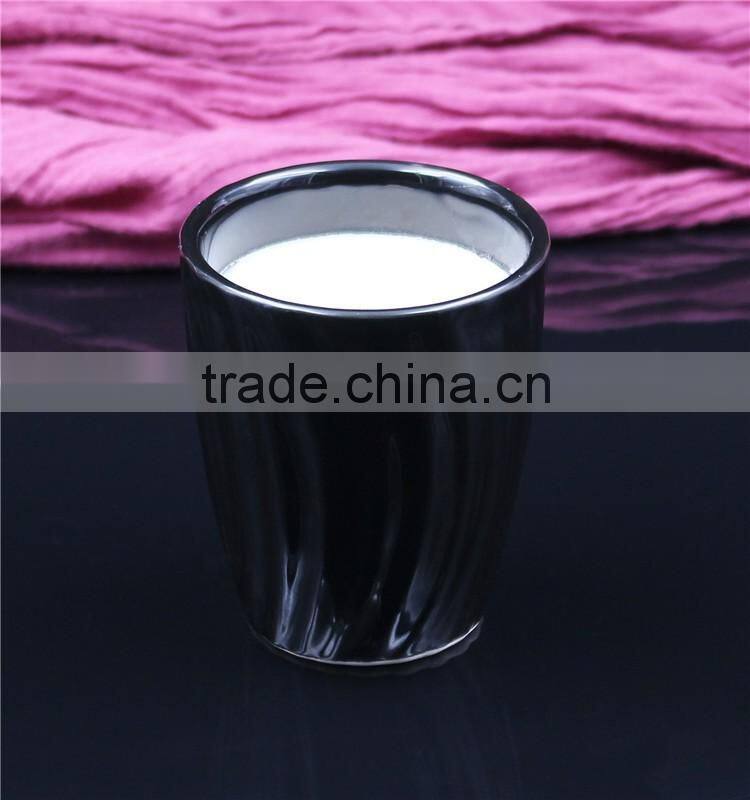christmas home decortaion black ceramic soy wax scented candle