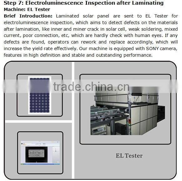 100MW one-site service turn-key solution for automatic solar panel production line