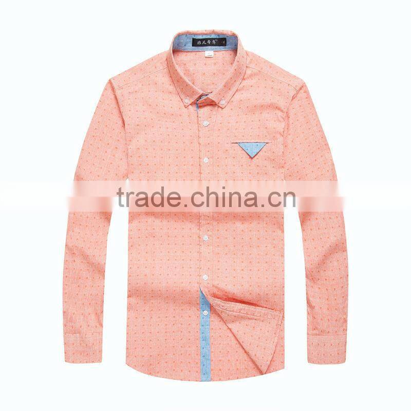 2016 fashion style wholesale long sleeve men's plaid flannel shirt