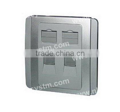 Faceplate, 86 type, 2 Port (Silver Plating)