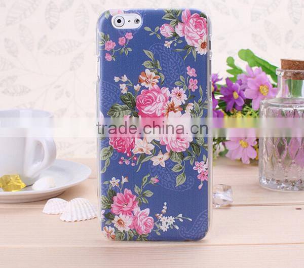 Flower printing cell phone case for iphone 6 with logo