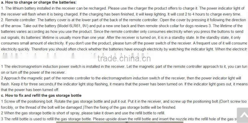 Remote Control Spray Training Collar for dog