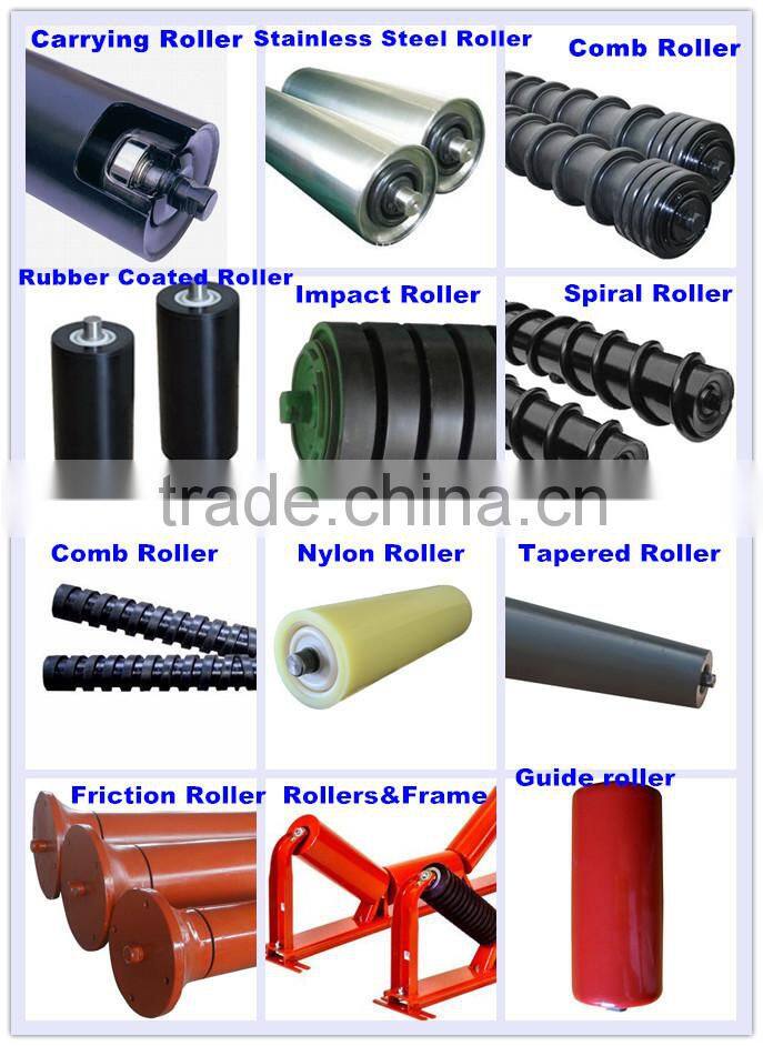 crusher standard rubber steel conveyor belt idler roller