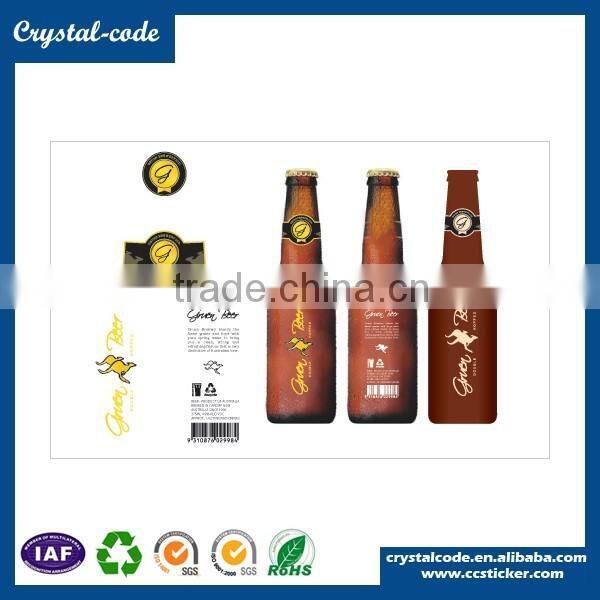 Label printing glossy coatings tear perforations paper laminated beer label