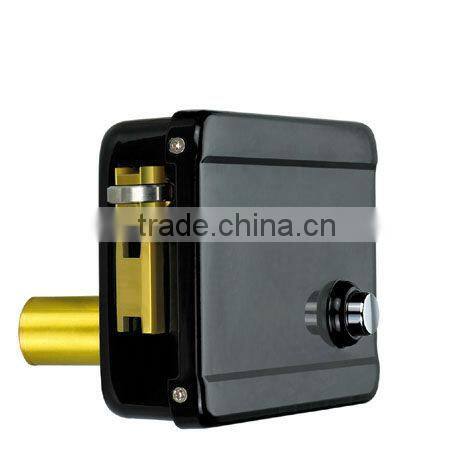 Fail Secure Electric Rim Lock with PCB, Black Painted