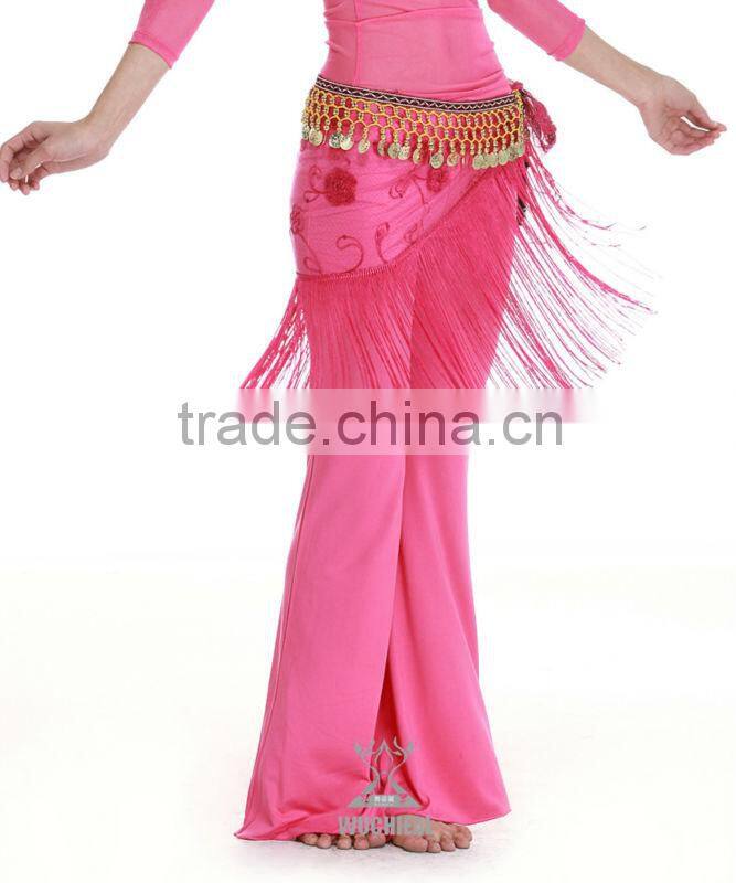 Cheap Comfortable Cotton Belly Dance Black Pants for Belly Dance Practice (QC10012)