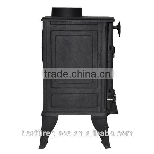 Freestanding traditional indoor multifuel burning cast iron stove