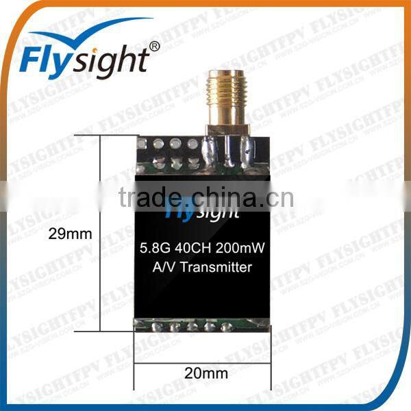 G2399 flysight TX502 5.8ghz 200mW 40 ch 6g wireless fpv av mini light transmitter /w raceband for racing drone