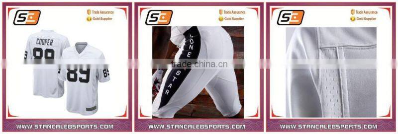 Stan caleb oem high quality polyester v neck quick dry custom printing make your own american football jersey
