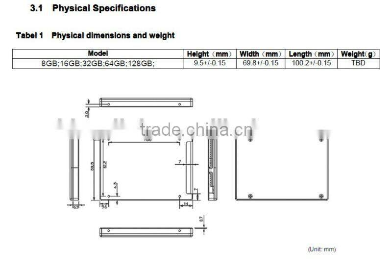 sata 2.5 64gb nand flash ssd
