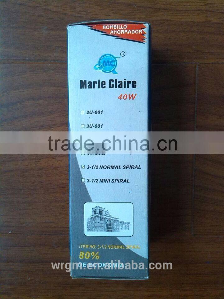 40W spiral energy save lamp,U spiral energy save lamp,half spiral
