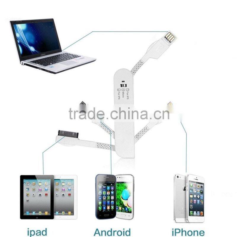 multi-function retractable data 2 in 1 Military Knife usb cable