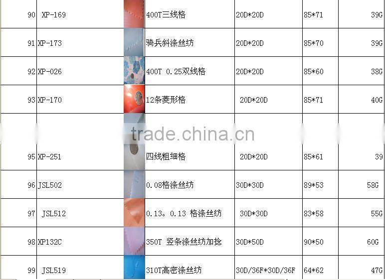 100% Polyester Superfine Stripe Pongee Fabric