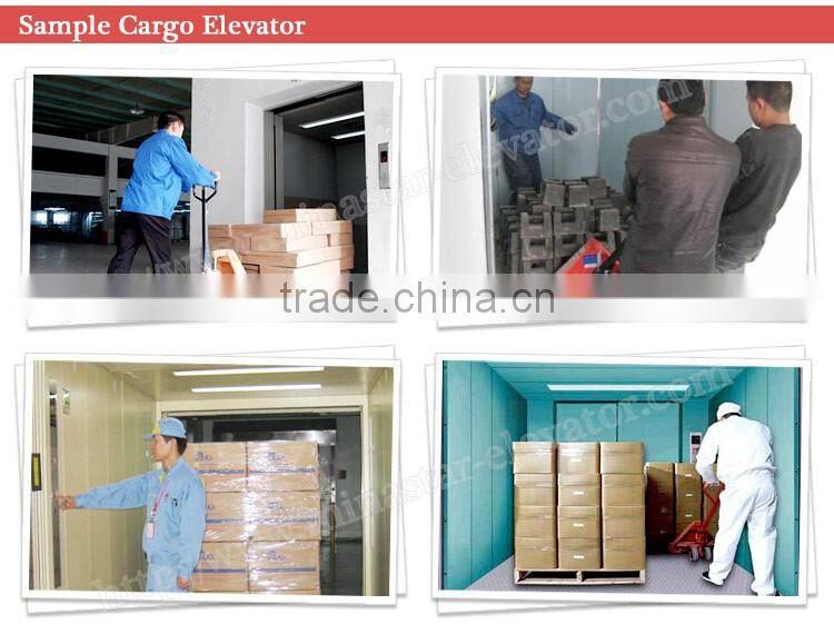 VVVF 1000kg 2000kg 3000kg 0.5m/selevator cargo lift hydraulic warehouse cargo elevator