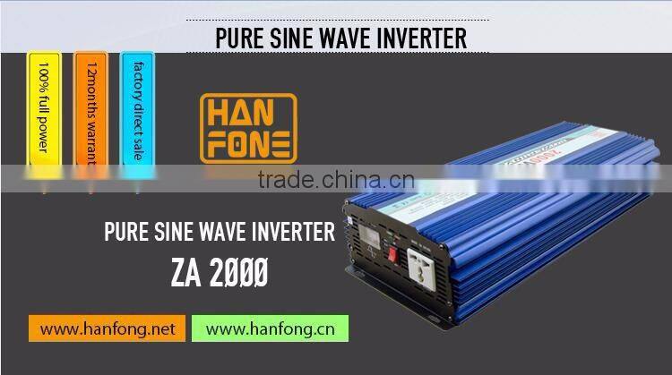 2000watt frequency pure sine wave inverter with remote control for solar system
