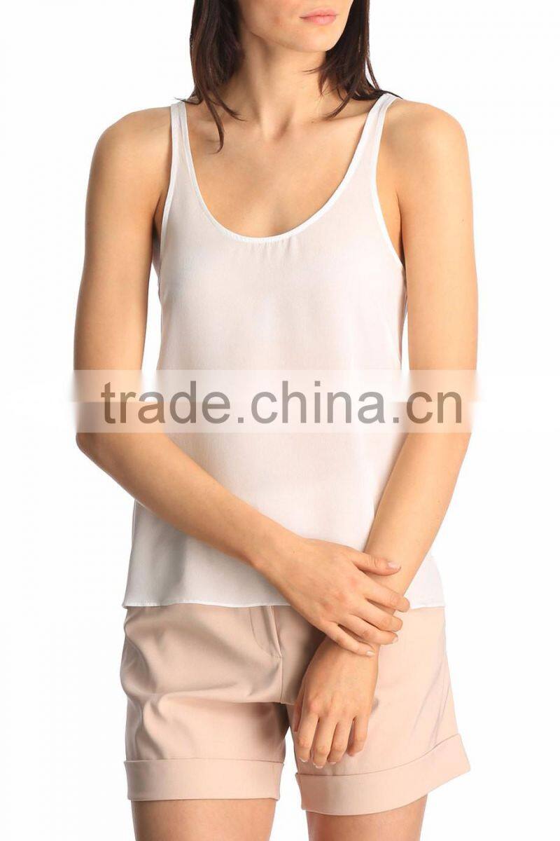 Daijun OEM high quality white chiffon sexy blank women wholesale running singlet