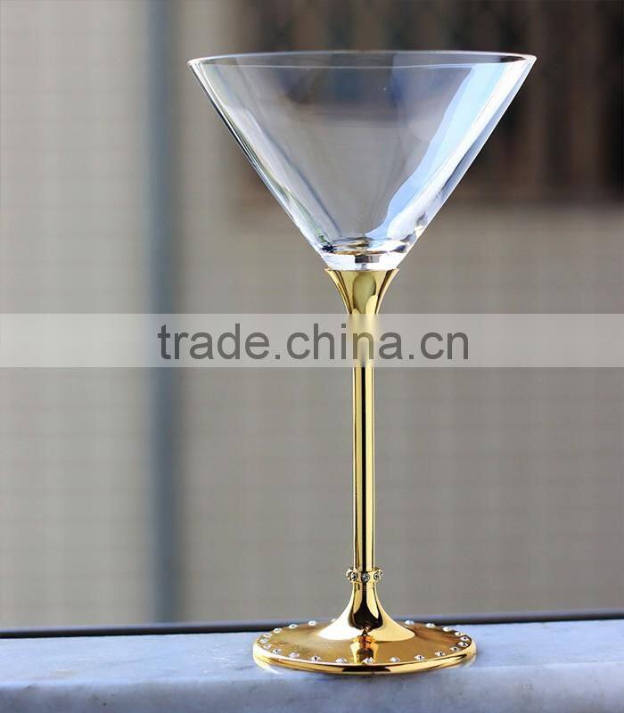 Delicate High base metal handmade whiskey glass cup wendding
