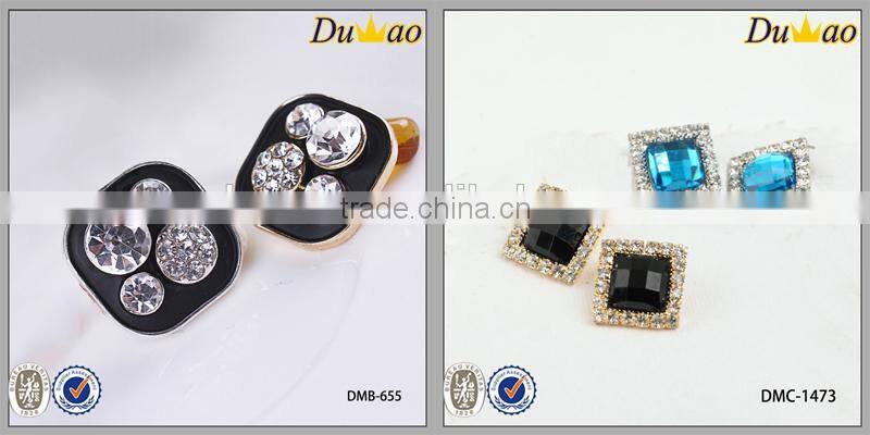 retro style metal button rhinestone shirt button