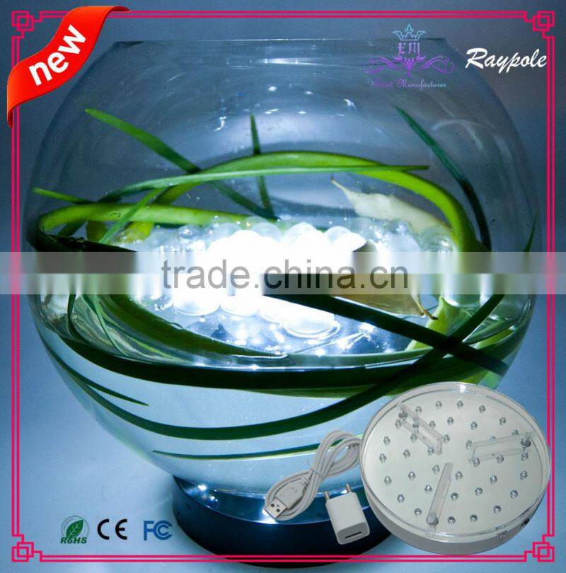 New product battery operated rechargeable led vase base light 6 inch centerpiece led lighting for all wedding/party celebration