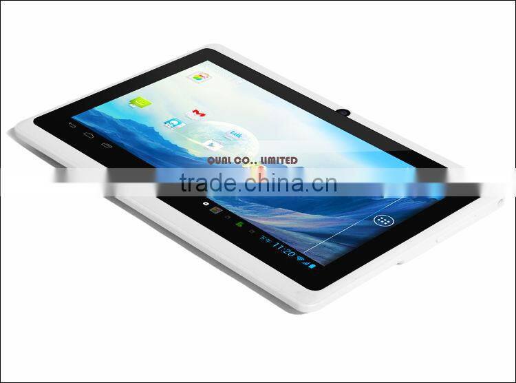 Q88 7 inch tablet pc with Allwinner A23 Dual Core 512M 4G two camera with latest Android 4.4 B
