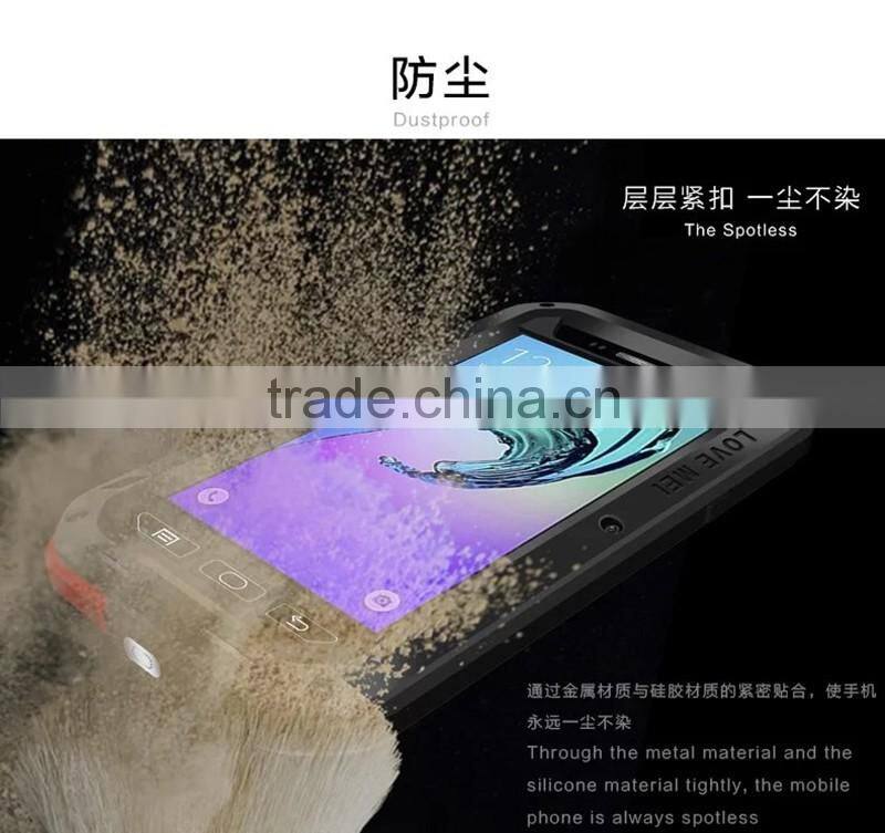 Waterproof Original Love Mei Powerful Case Metal Aluminum Cover For Samsung Galaxy A3 A3100 With Gorrila Glass