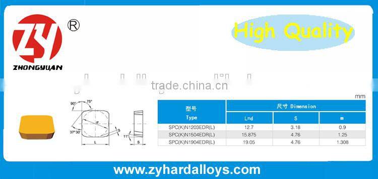 p30 virgin material tungsten carbide indexable milling tips