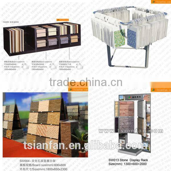 Double-sided stone, tile and laminate flooring display rack