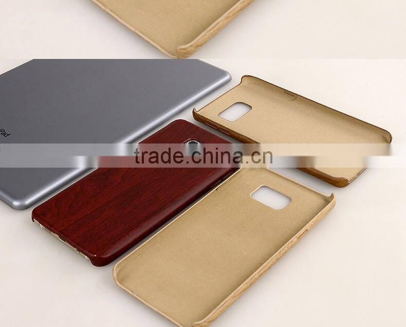 LZB Hot Sell PU SKin cover for Samsung galaxy note 5 wood case