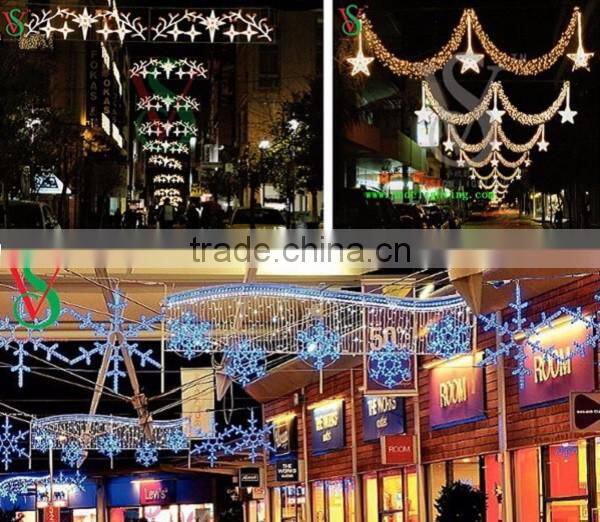 2D Hot selling outdoor cross street christmas decoration rope light