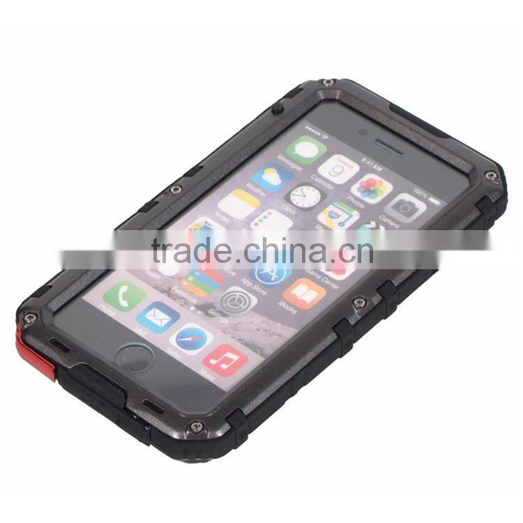 China Supplier Waterproof Cell Phone Case for iPhone 6 6S Metal TPU Shockproof Cover