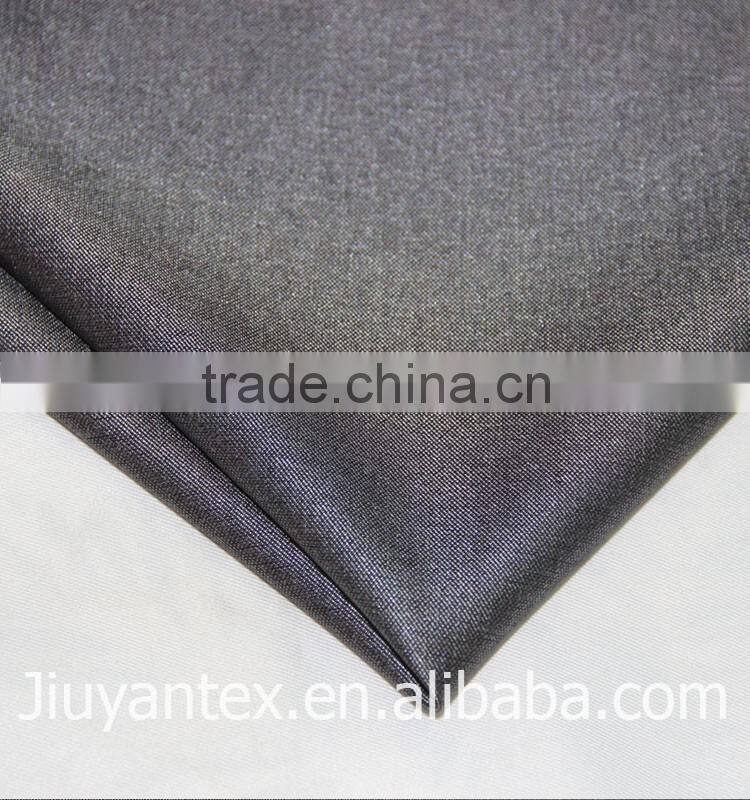 Men's polyester rayon tr plain weave high quality suit fabrics with custom English selvedge for suit uniform