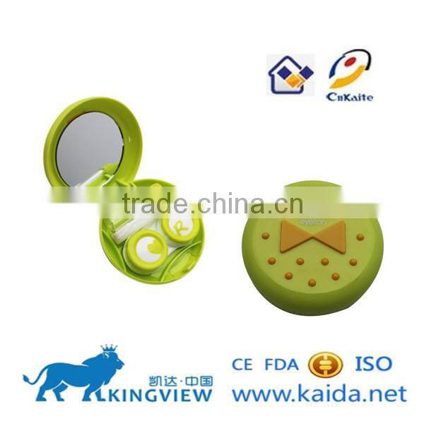 popular ware bows round case for contact lens,kaida contact lens box
