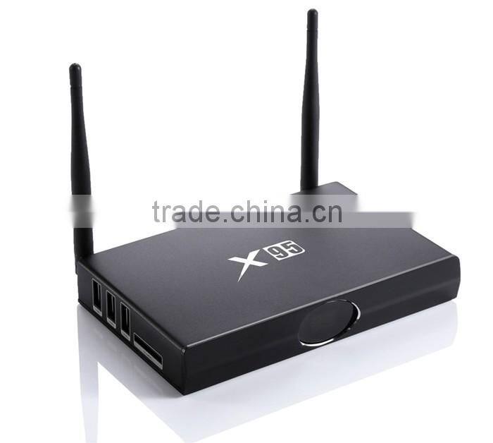 X95 Android 5.1.1 TV Box Amlogic S905 Quad Core 2.4GHz WiFi Bluetooth HD 2.0 Media Player Real-time Display TV Online Player