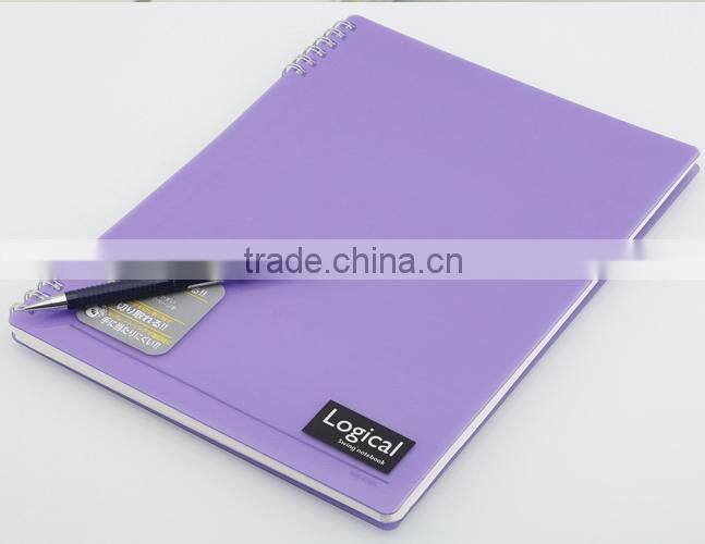 a4 plastic cover spiral notebook plastic binding