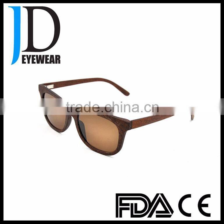 Hot Sell Silkscreen printing Logo UV400 Polarized wooden Sunglasses