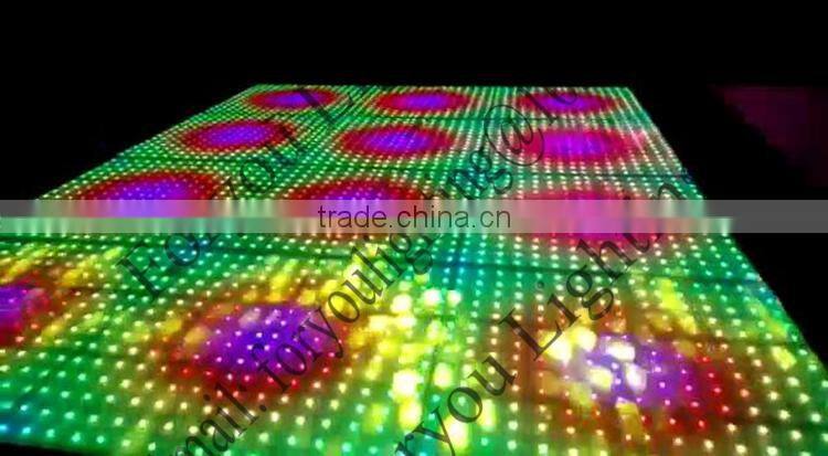 SD-Card 144pcs SMD5050 RGB 3IN1 Interactive Sensitive LED Dance Floor Light FOR DJ Wedding KTV Bar Party Event