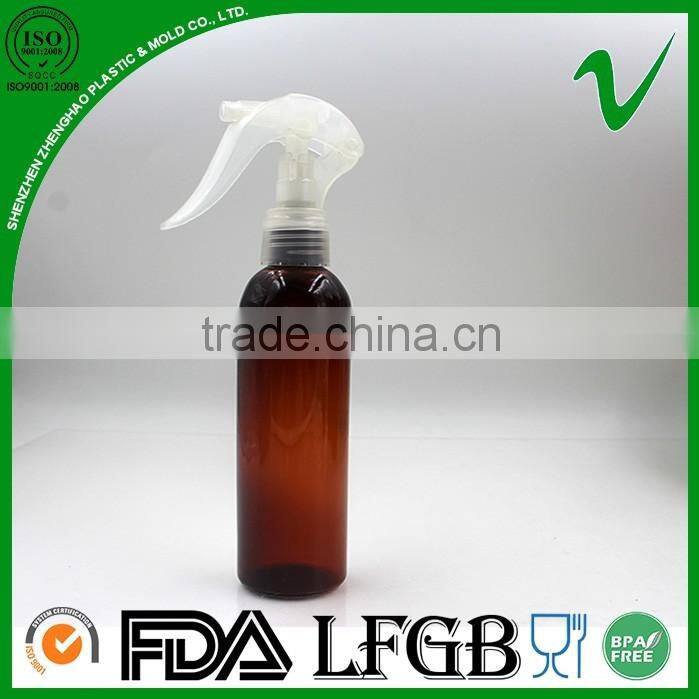 PET boston round empty 120ml deodorant plastic bottle with trigger sprayer