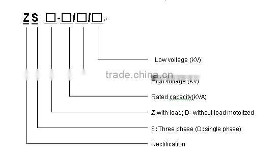used for aluminium foil formation three phase oil type rectifier transformer