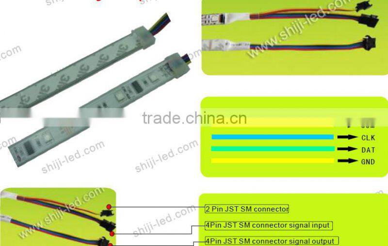 white pcb 5v ws2801 led strip light 36leds/m